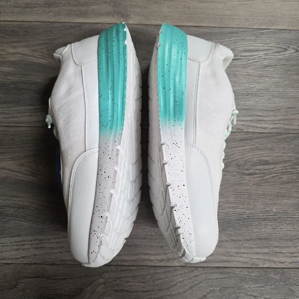 Hey Dude Perfect x Sirocco Alta White/Tropical Teal Size 12 NEW No Box